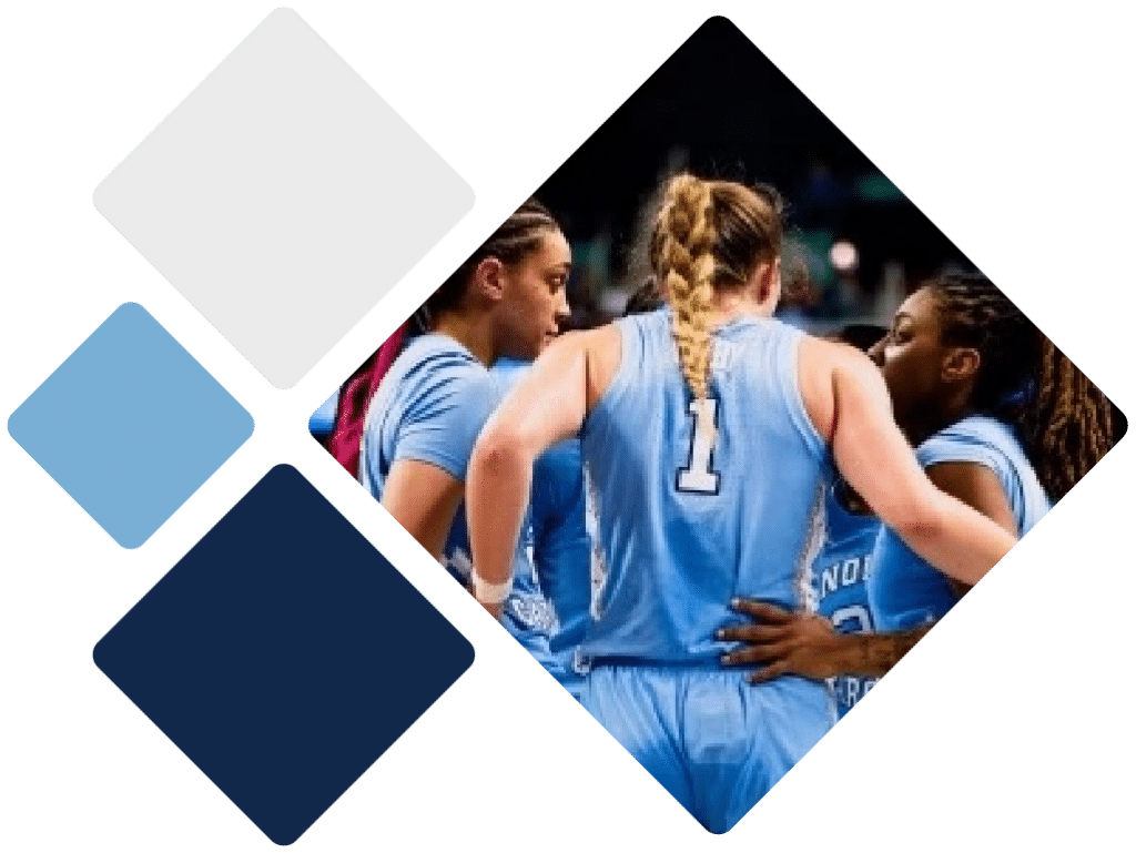 UNC Womens Basketaball Team Graphic