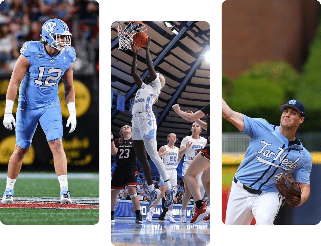 UNC Football Basketball and Baseball Images