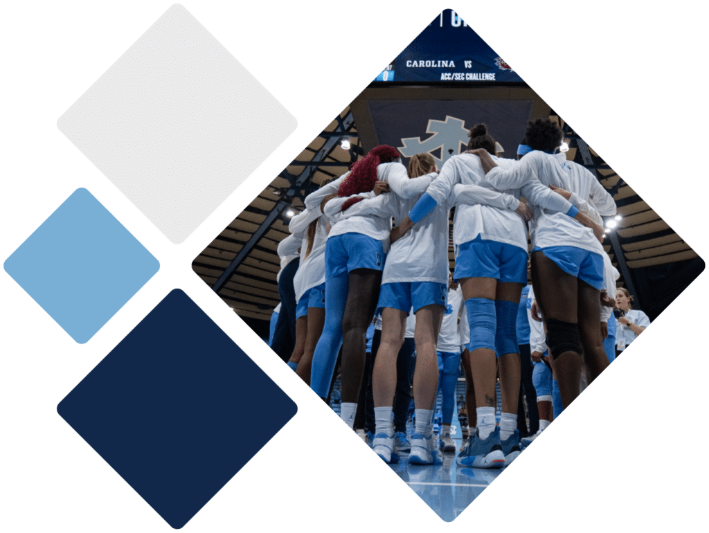 UNC Womens Baskeball Huddle